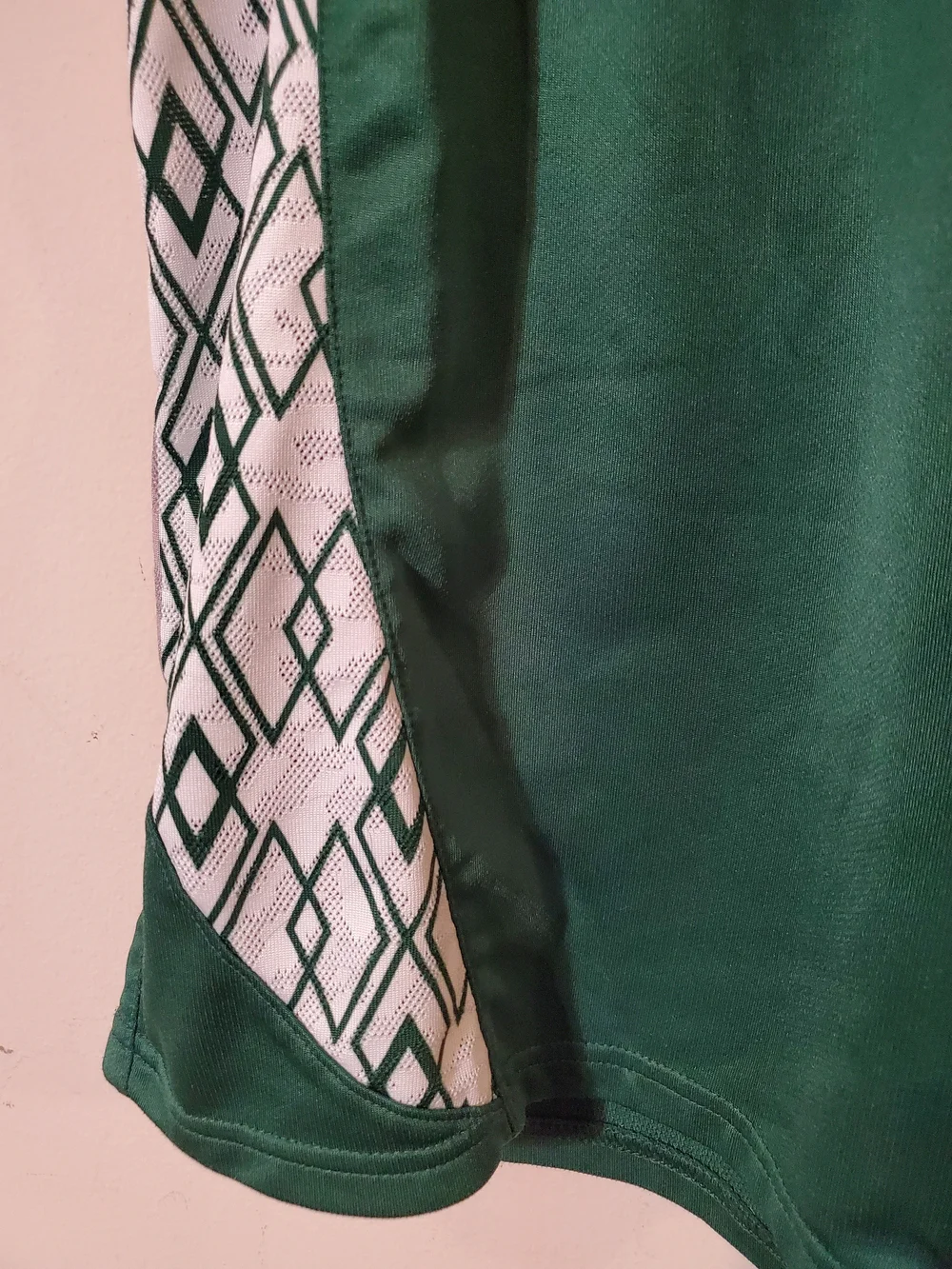 RARE Y2k Nike Air Jordan Green Basketball Shorts White Geometric Side Panels